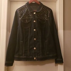 Denim studded jacket
